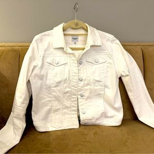 White Kelsie Denim jacket. Excellent condition. Size large.